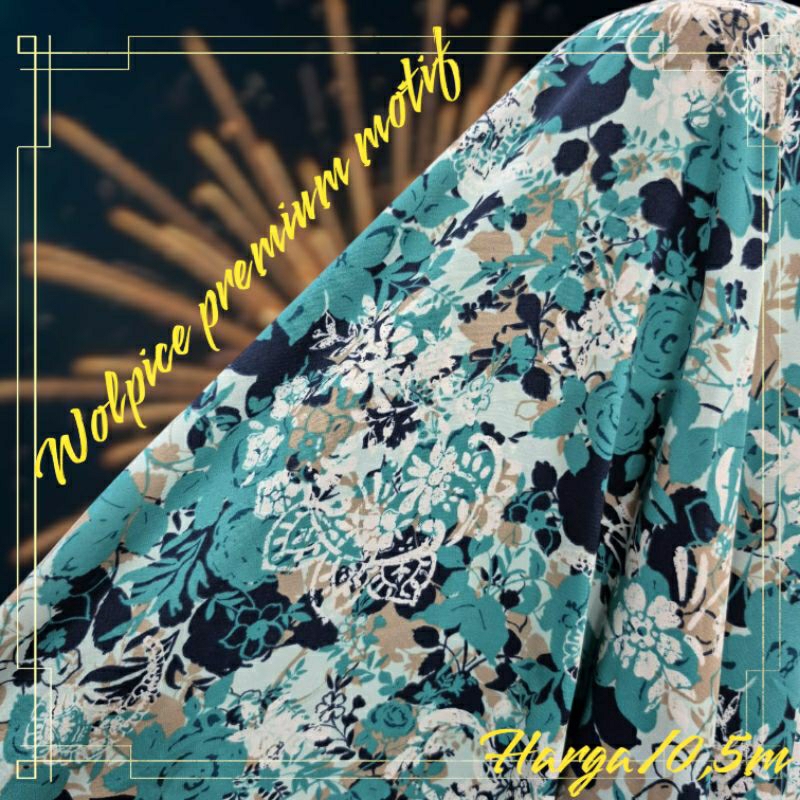 KAIN WOLFIS PREMIUM MOTIF BUNGA - KAIN WOLPIS MOTIF KEMBANG - KAIN MOTIF BUNGA HARGA/0,5M