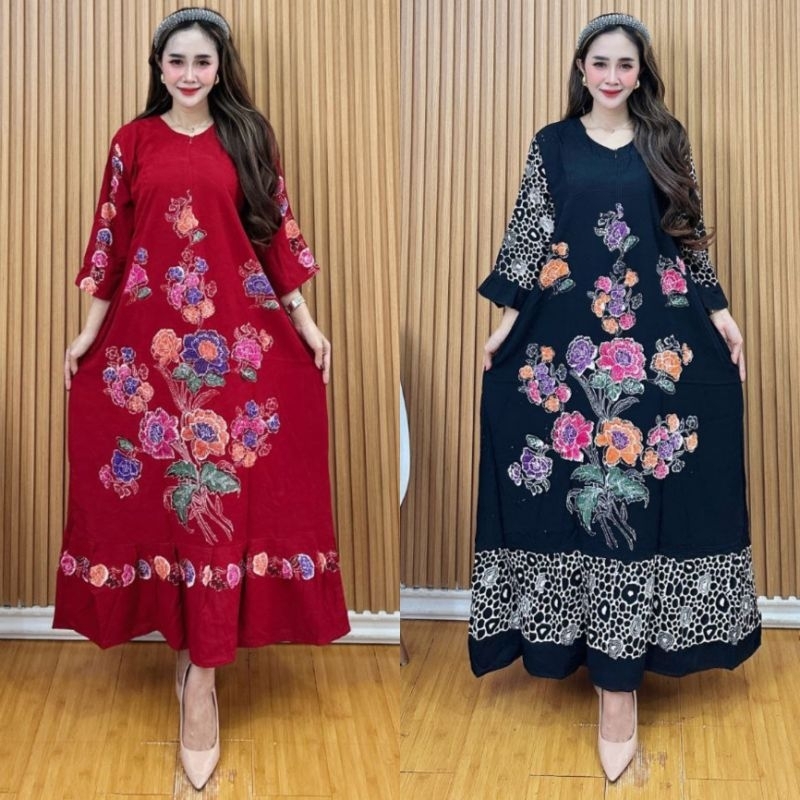 BATIK HAFIZH - HOMEDRESS RAYON || LONGDRESS ENCIM || GAMIS ENCIM || DASTER KEKINIAN BUSUI PREMIUM PE