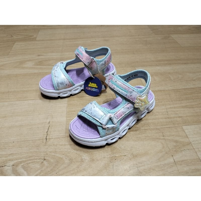 Sepatu Sandal Anak Perempuan Bata Bubble Gummer Terbaru Sandal Lampu Anak Warna Ungu