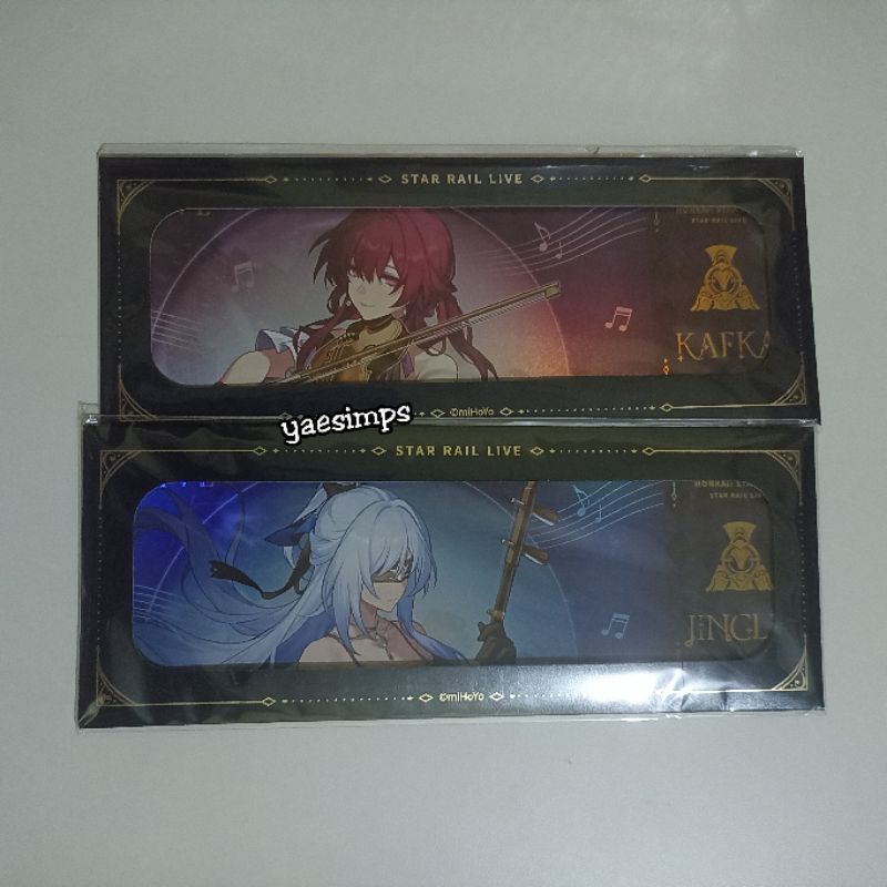 Kafka & Jingliu Honkai Star Rail LIVE Series Laser Ticket [hsr merch unsealed]