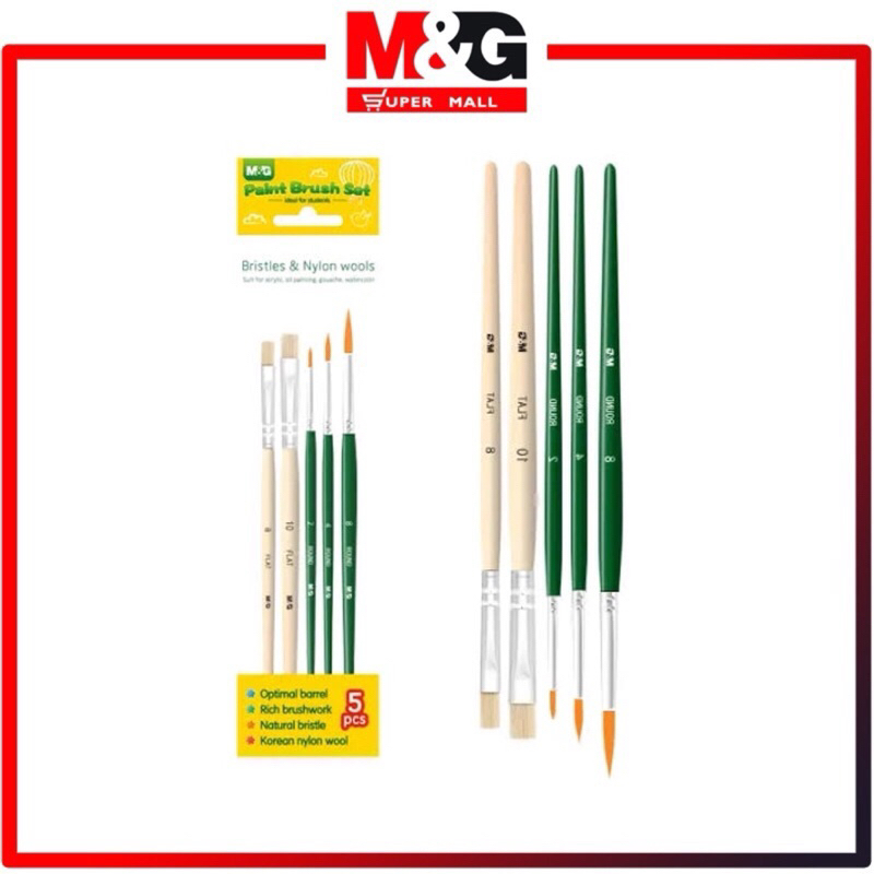 

M&G Statinonery Set Brush / Kuas lukis banyak ukuran
