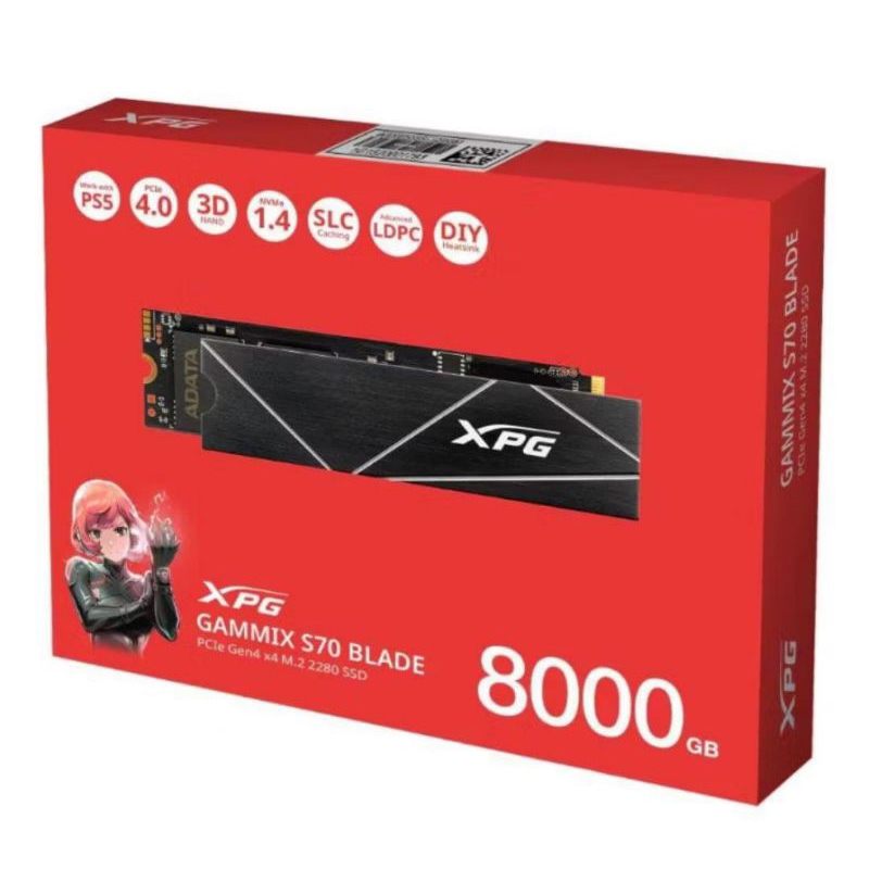 ADATA XPG GAMMIX S70 BLADE 8TB - SSD M.2 PCLIE NVME GEN4