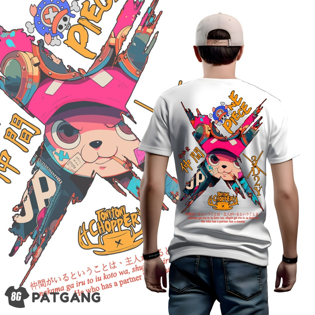 Kaos Oversize Pria Distro Oversize Tshirt One Piece Chopper / Kaos Oversize Cowok Best Seller