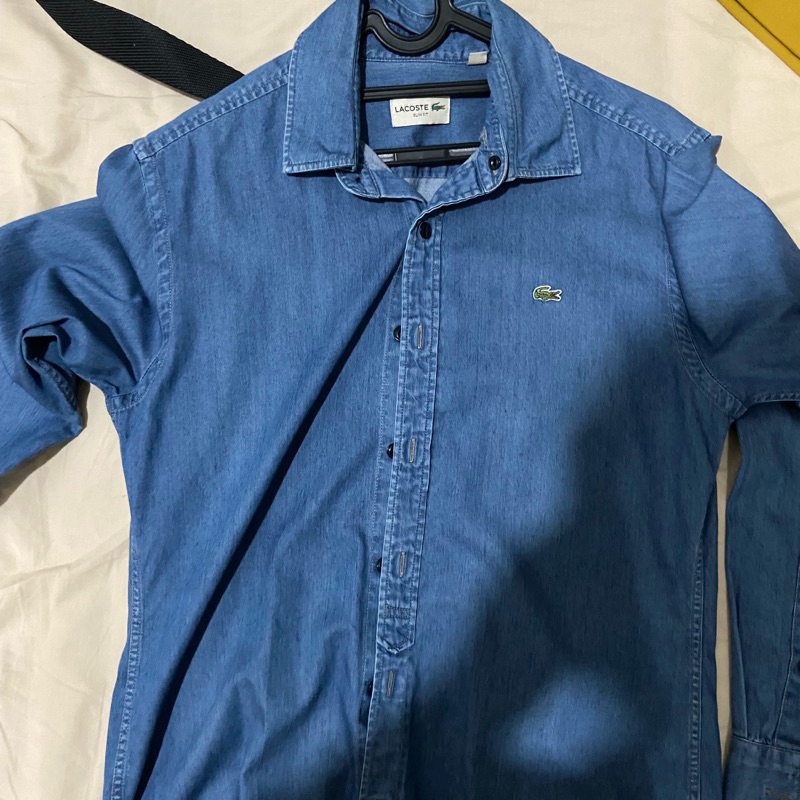 kemeja lacoste denim authentic