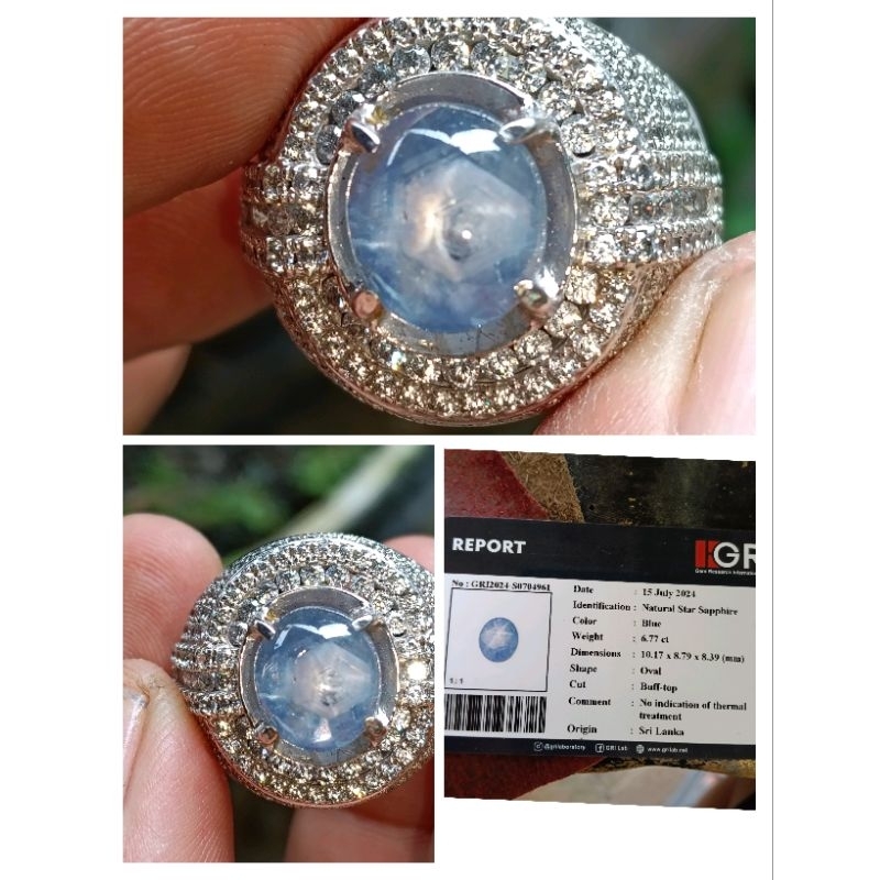 blue sapphire Ceylon srilanka no heat memo GRI