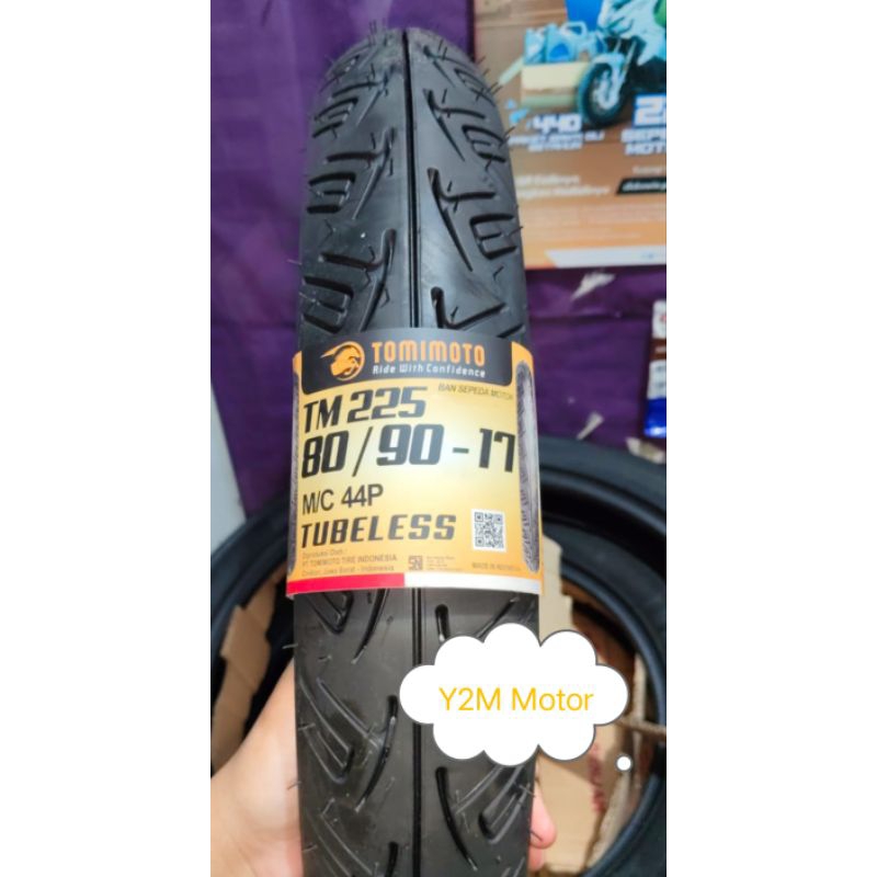 BAN Tubeless TOMI MOTO 70/90-17 atau 80/90-17 BELAKANG, SUPRA X125 ,REVO ,BLADE, JUPITER Z