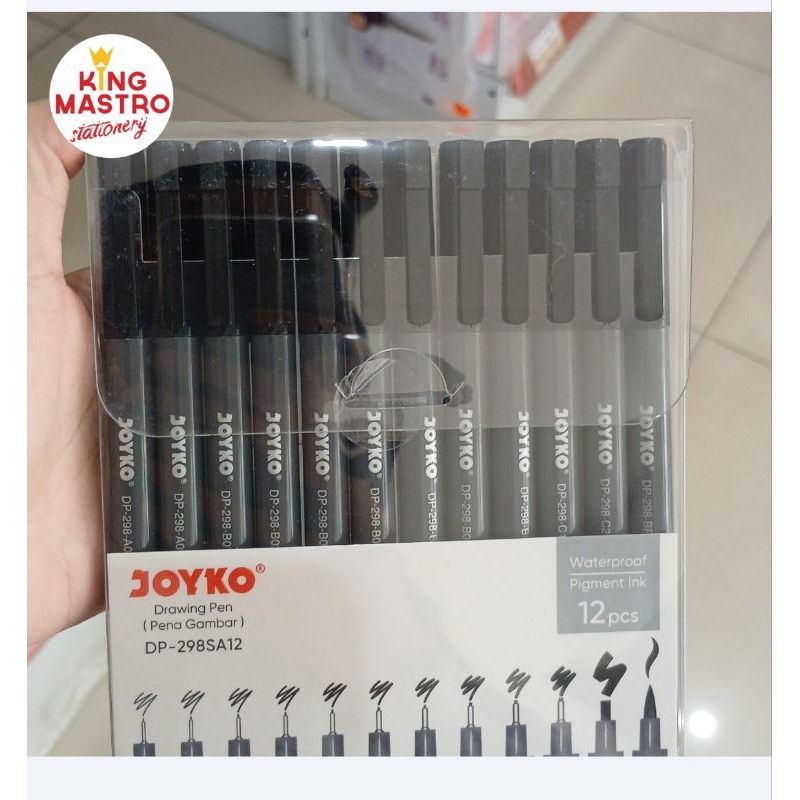 Joyko Waterproof Pigment Ink Drawing Pen DP-298SA12