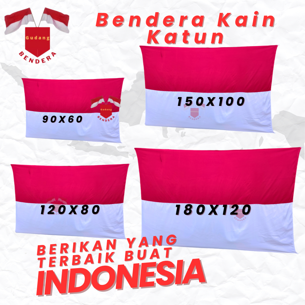Bendera merah putih Bendera Indonesia kain katun