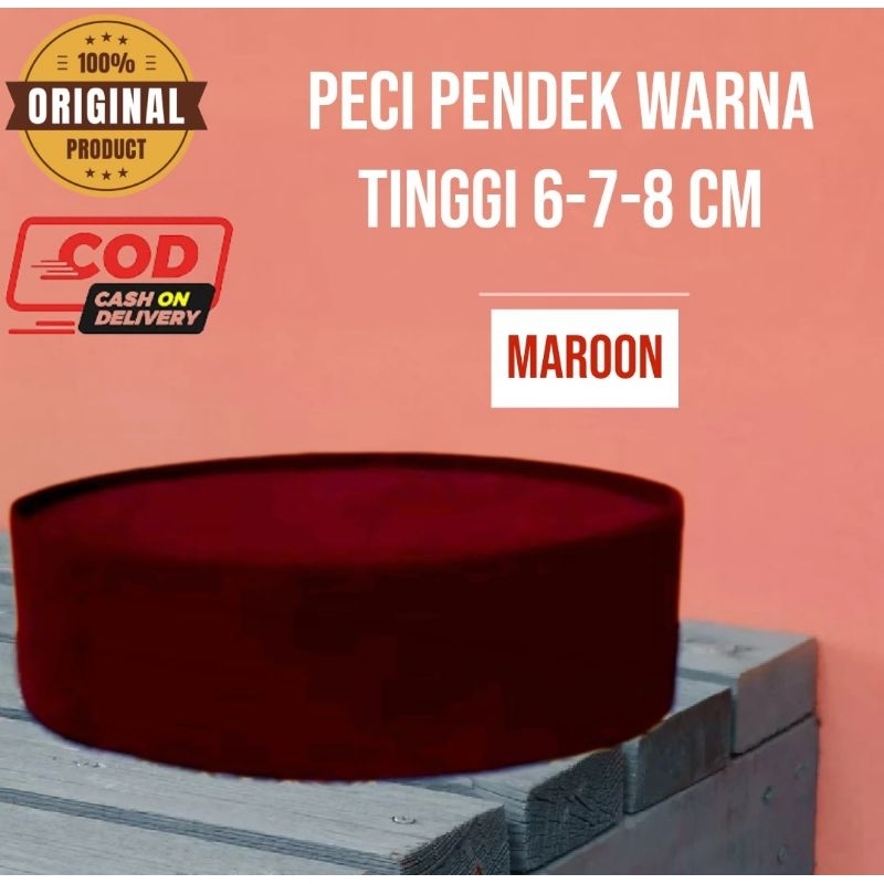 PECI PENDEK WARNA MERAH MAROON TINGGI 6CM 7CM 8CM