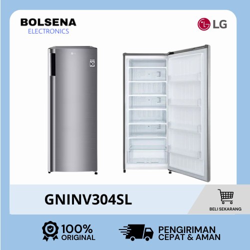 LG GN-INV304SL Freezer Kulkas 1 Pintu Smart Inverter Compressor 165 L // GNINV304
