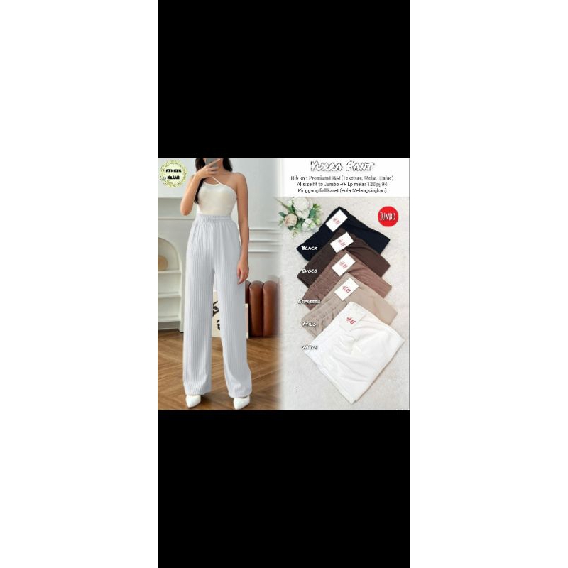 celana kulot bahan knit