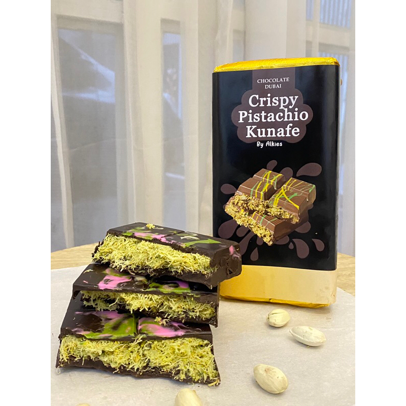 

Alkies Crispy Pistachio Kunafe Chocolate Dubai