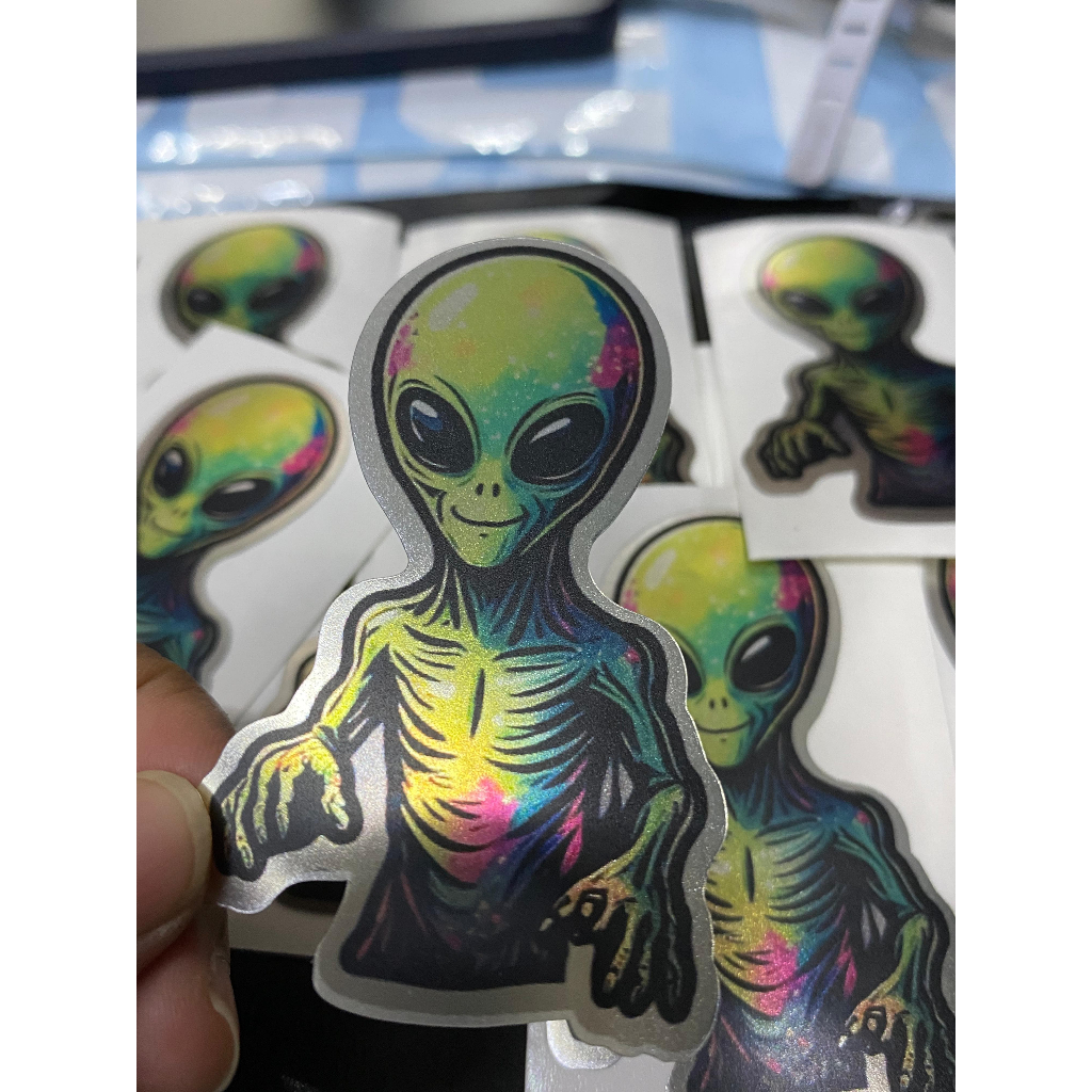 

STICKER PRINT CUTTING CHROME DOF ALIEN/STICKER ALIEN