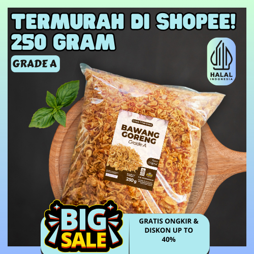 

Bawang Goreng 250 Gram Termurah Terlaris Kriuk Garing Renyah Enak