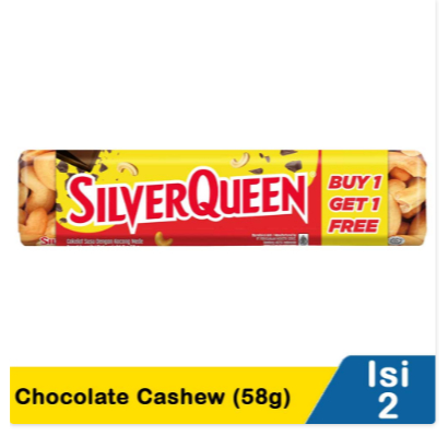 

silver queen chocolate cashew 2x58g