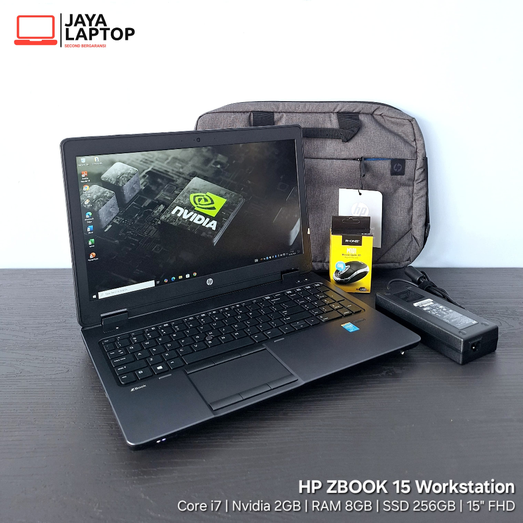 HP Zbook 15 Workstation Core i7 RAM 8GB SSD 256GB 15 inch FHD Laptop Design Grafis Render Second Bek