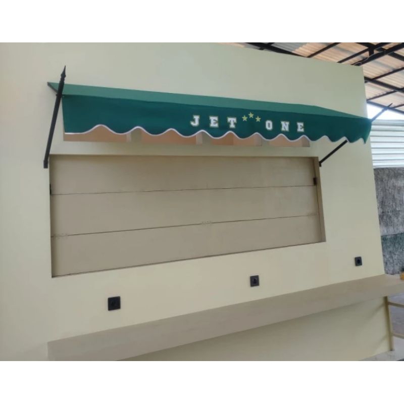 kanopi kain minimalis cafe