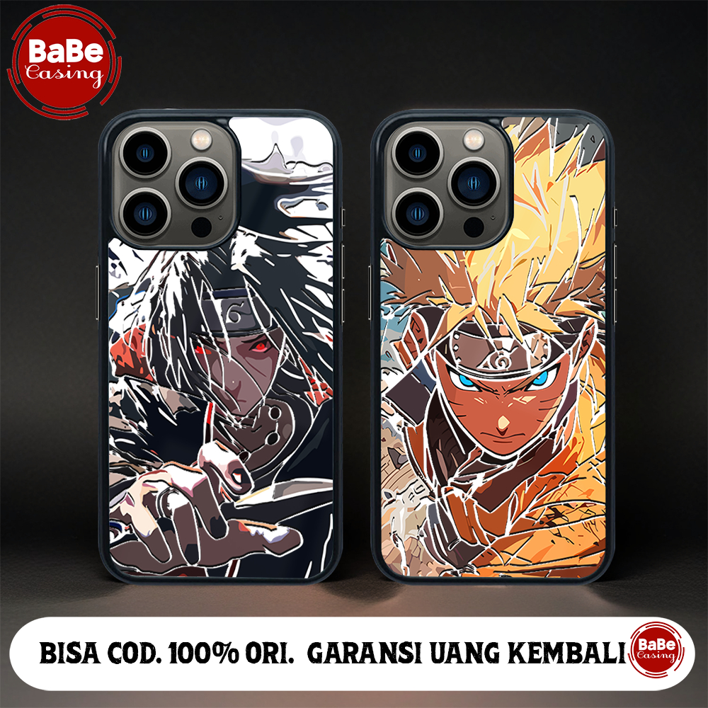 Case Oppo F11 F11 PRO F5 F7 F9 CASING REDMI PREMIUM GLASS SOFTCASE GLOSSY MOTIF NARUTO