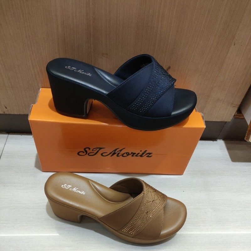 SANDAL RINGAN ST.MORITZ HAK 7CM NEW ARRIVAL (36-40)