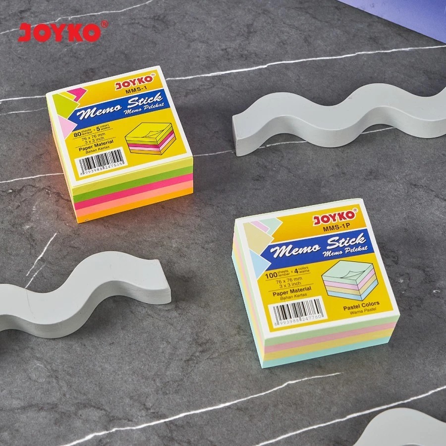 

Joyko MMS-1 Kertas Memo Tempel / Memo Stick / Sticky Note Neon 5 warna