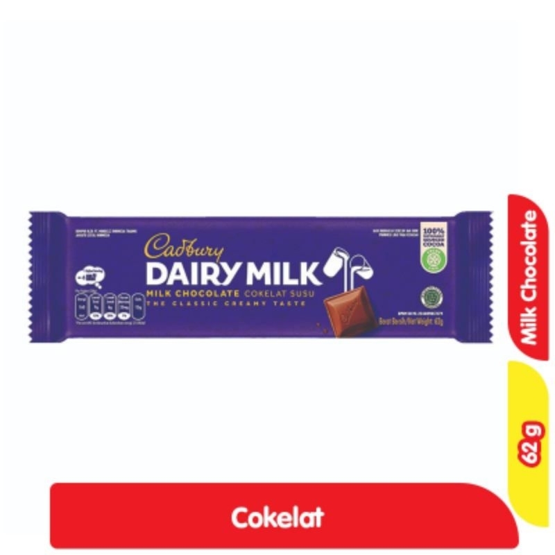 

Cadbury Dairy Milk Cokelat Batang 62 g