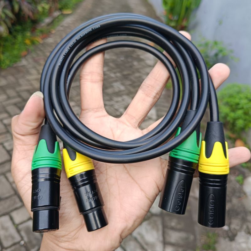 kabel xlr Canon female to male 1 set/pasang GEISLEER Canon kualitas bagus