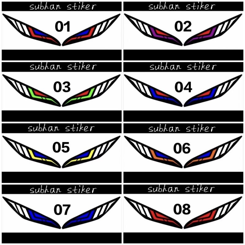 stiker lampu alis jupiter mx new 135 kanan kiri