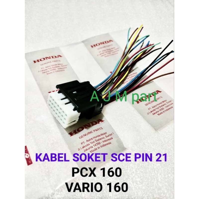 KABEL SOKET SCU MODUL REMOT KEYLESS PIN 21 HONDA VARIO 160 PCX 160 ORIGINAL ASLI