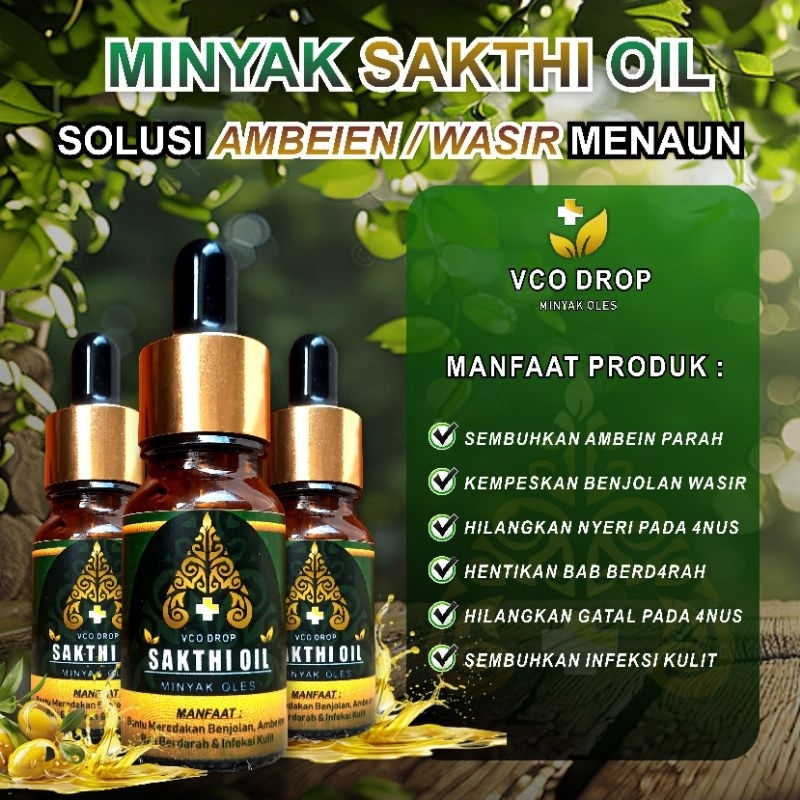 3 BOTOL Minyak Ampuh Ambeien SAKTHI OIL , Solusi Ampuh Atasi Ambeien dan Wasir
