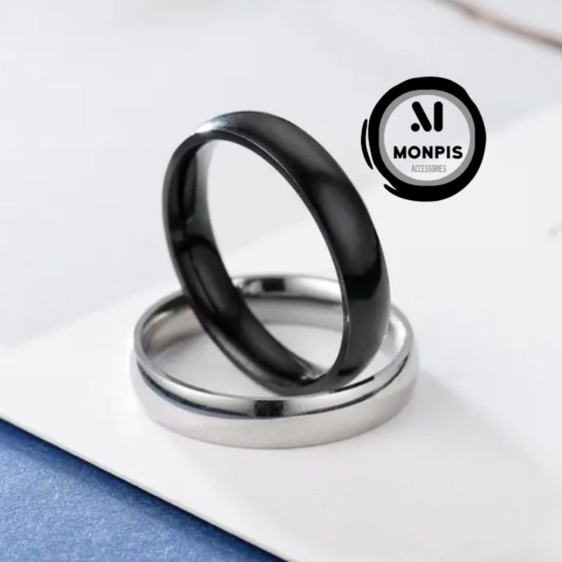 Cincin titanium Cincin polos Cincin pria Cincin wanita Cincin hitam Cincin putih Cincin oval