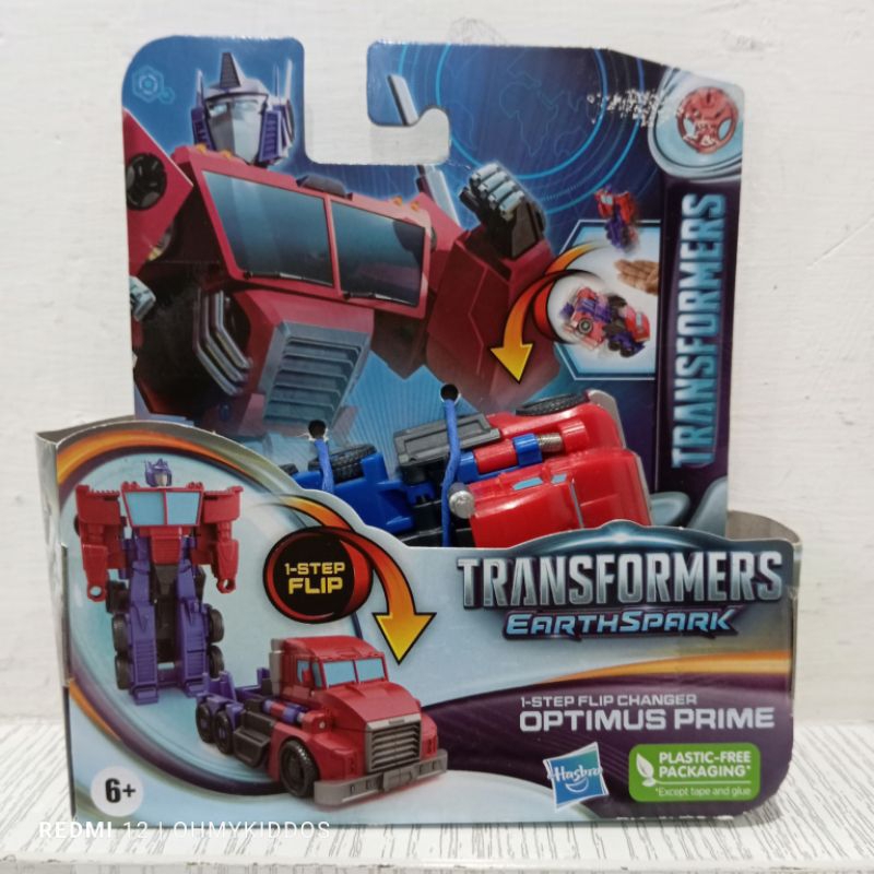 ori original hasbro transformers earthspark 1 step flip changer optimus prime robot superhero hero t
