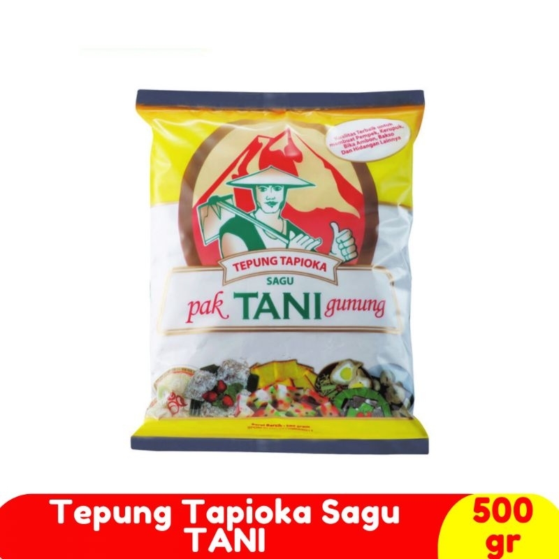 

TEPUNG TAPIOKA/SAGU CAP PAK TANI GUNUNG 500 GRAM