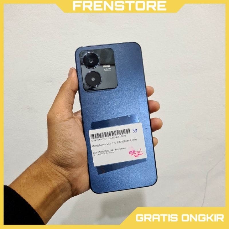 VIVO Y22 4/128 SECOND ORIGINAL TERMURAH