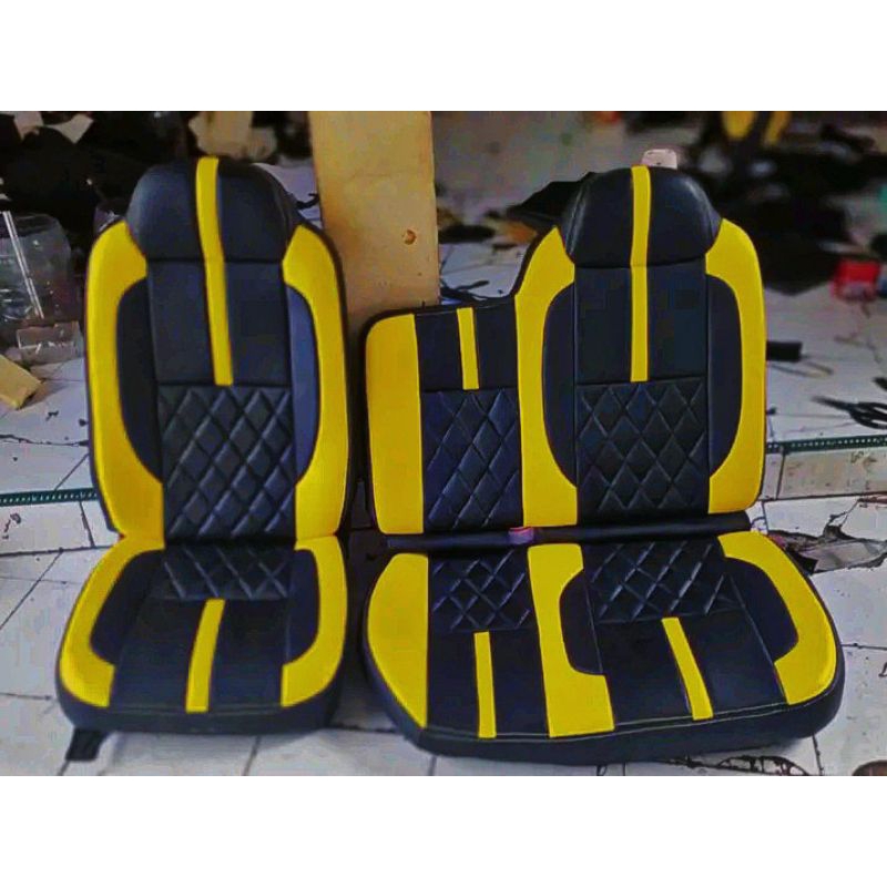 Sarung jok / Cover jok variasi untuk mobil ( Isuzu Elf Traga & Isuzu Elf Macan ) Model variasi motif