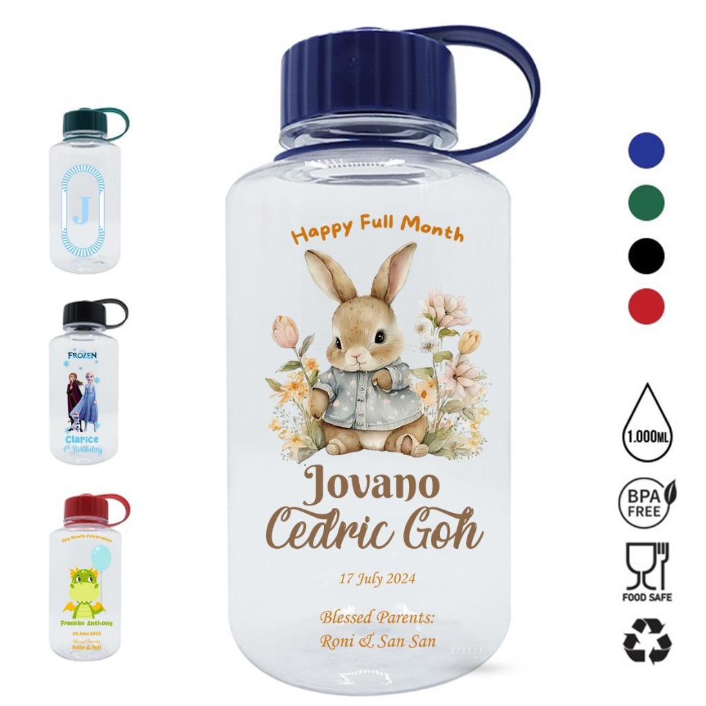 BOTOL MINUM PUTIH TRANSPARAN BENING ESTETIK BOTOL / BOTOL CUSTOM / BOTOL PLASTIK CUSTOM / BOTOL