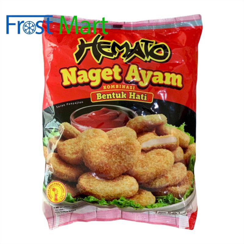 

Hemato nuget ayam bentuk hati