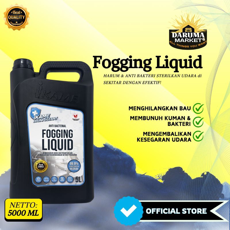 Fogging Liquid, Liquid Disinfectant, Cairan Fogging, Cairan Disinfektan, Cairan Antibakteri, Fogging