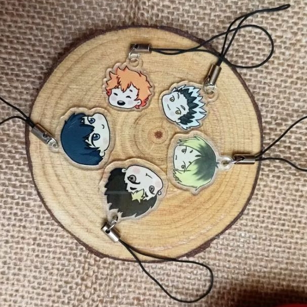 CANDIESHOP - HAIKYUU Phone Strap Anime Keychain | Gantungan HP | Gantungan Kunci Anime