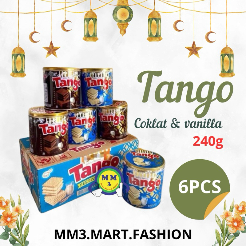 

[ PAKET HEMAT 1 DUS ] TANGO WAFER KALENG COKLAT & VANILLA 240g 6pcs