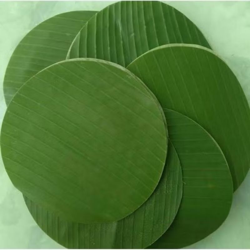 

daun pisang bulat paket 25 biji ukuran 15 cm