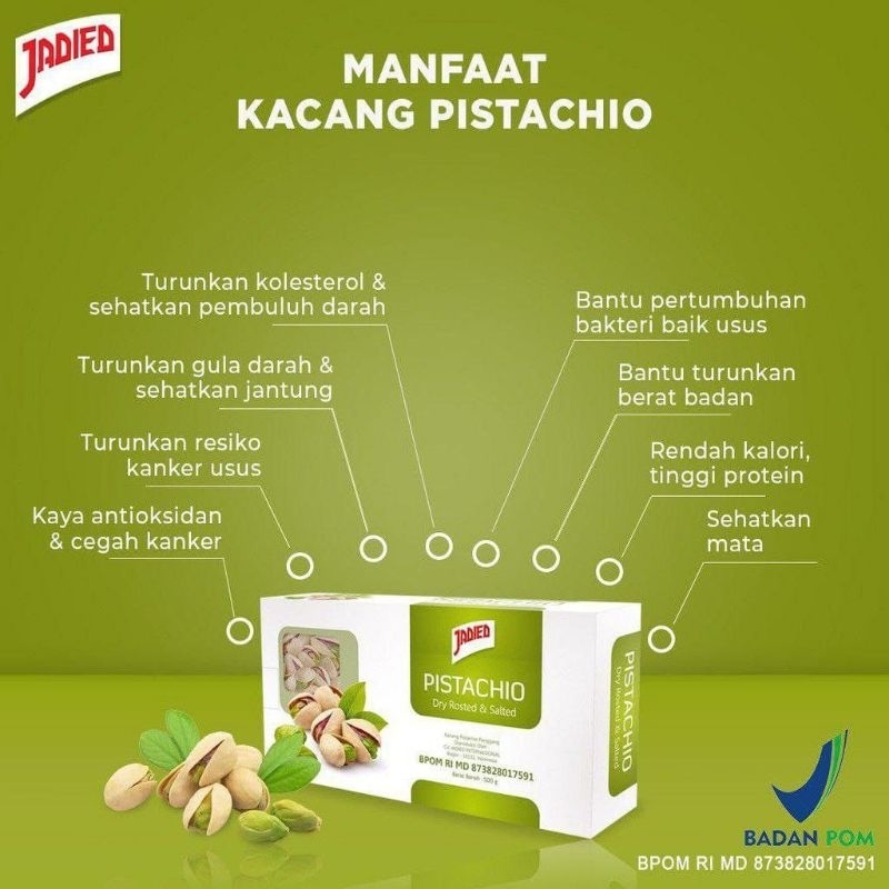 

Kacang Pistachio Jadied 500g