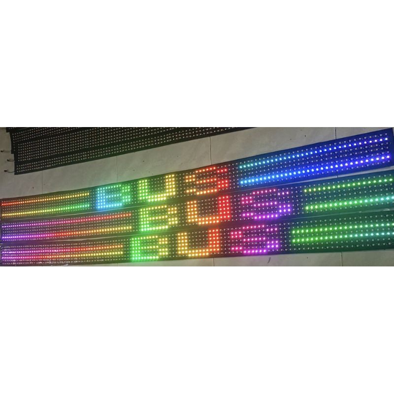 strobo mobil 7baris running text dan animasi