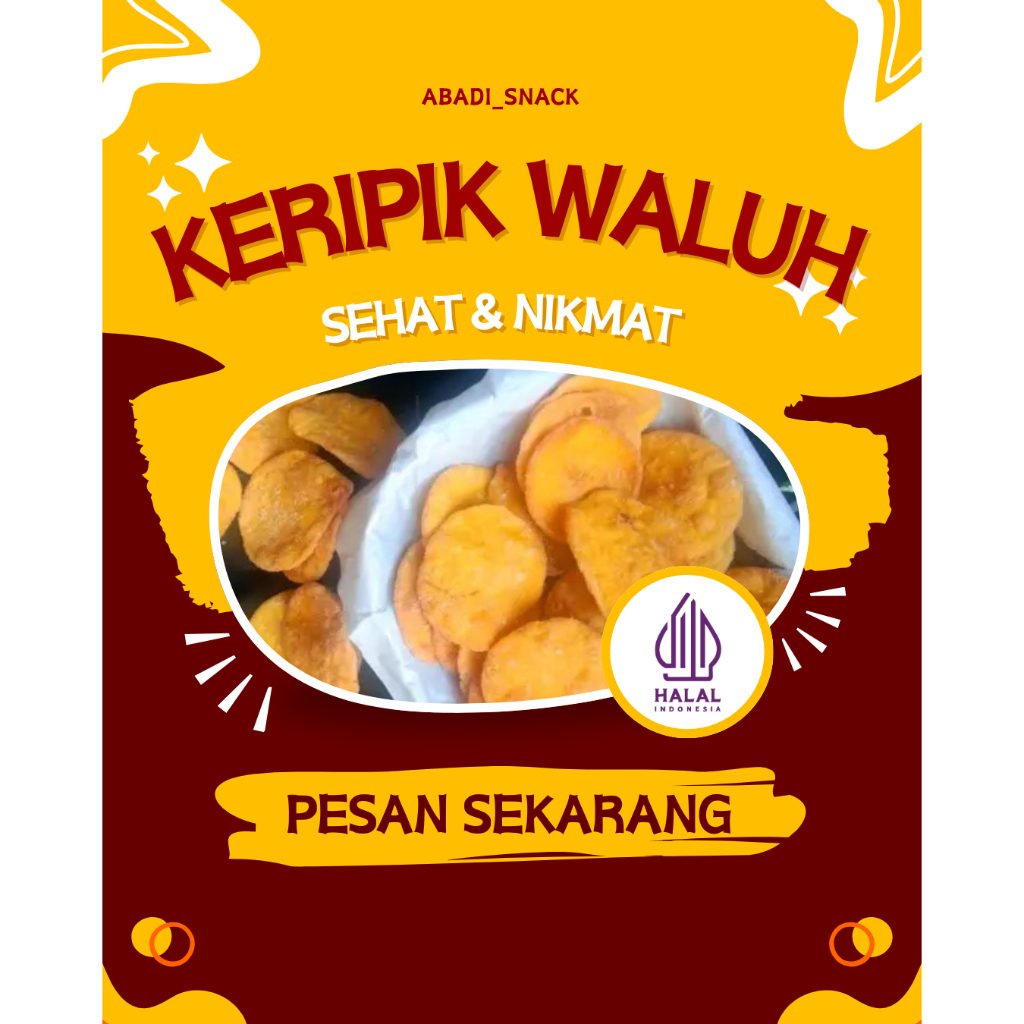 

keripik waluh cemilan Lezat dan sehat 100% HALAL
