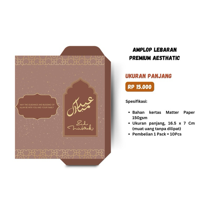 

Amplop Lebaran Premium Aesthetic Ukuran Panjang