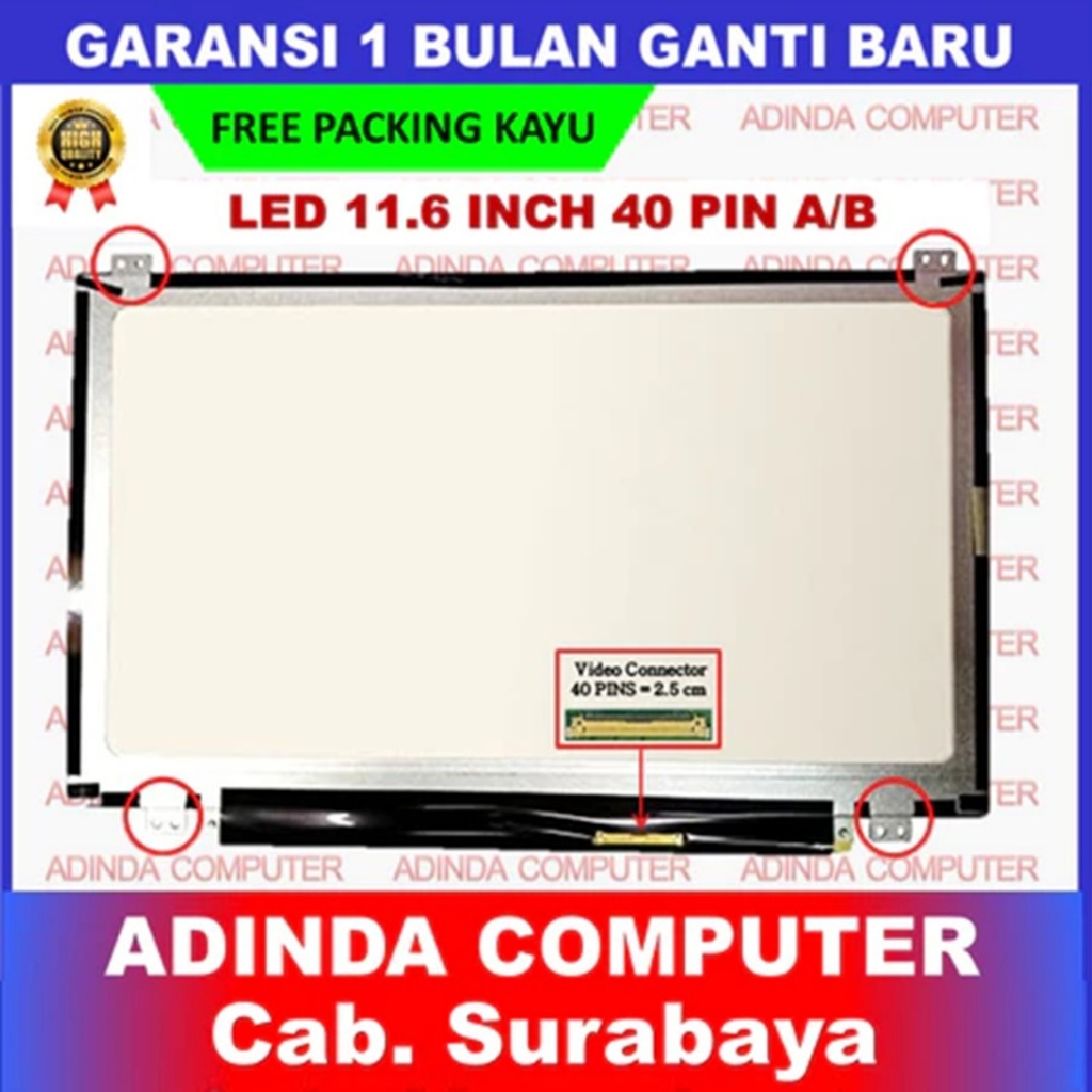 LCD LED 11.6 Inch slim 40 pin