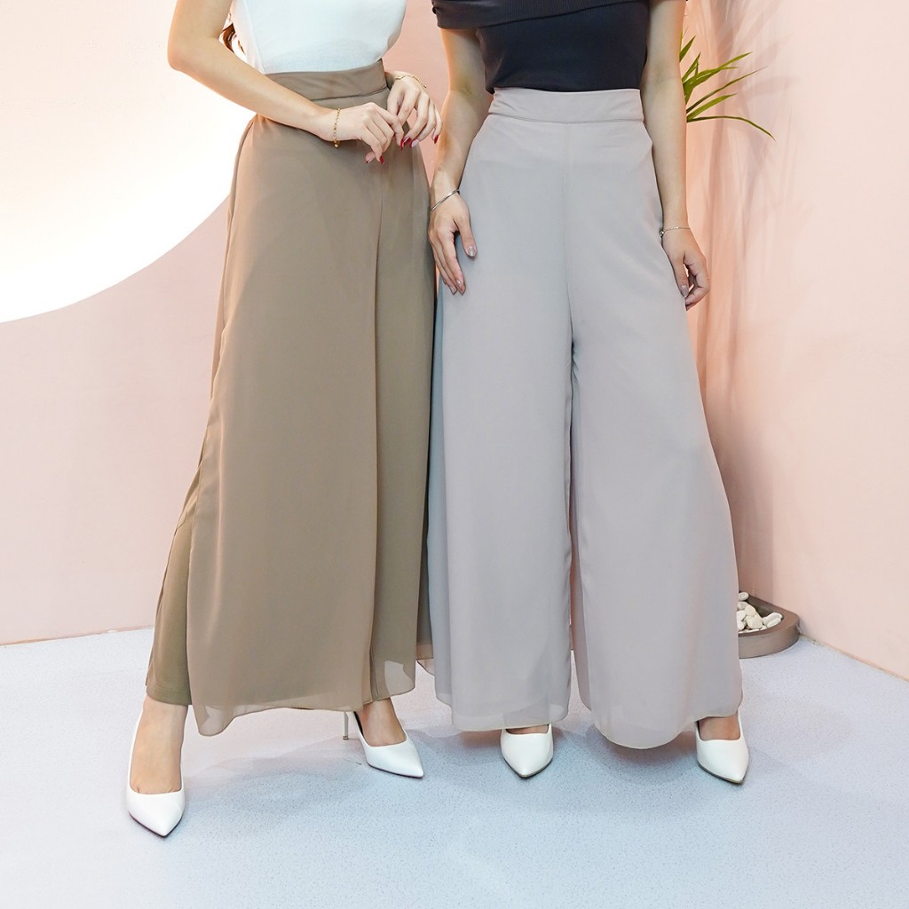 Culotter Ceruty Kanaya | Celana Highwaist | Celana Kain Airflow | Wide leg Pants | Palazzo Pants