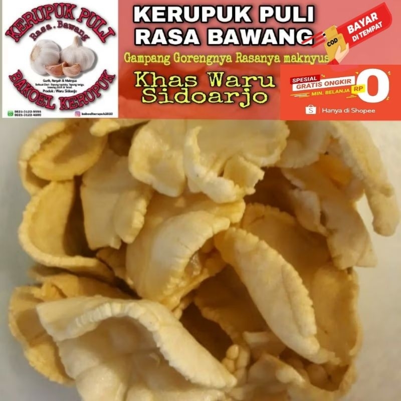 

Kemasan 1kg Kerupuk puli rasa bawang mentah