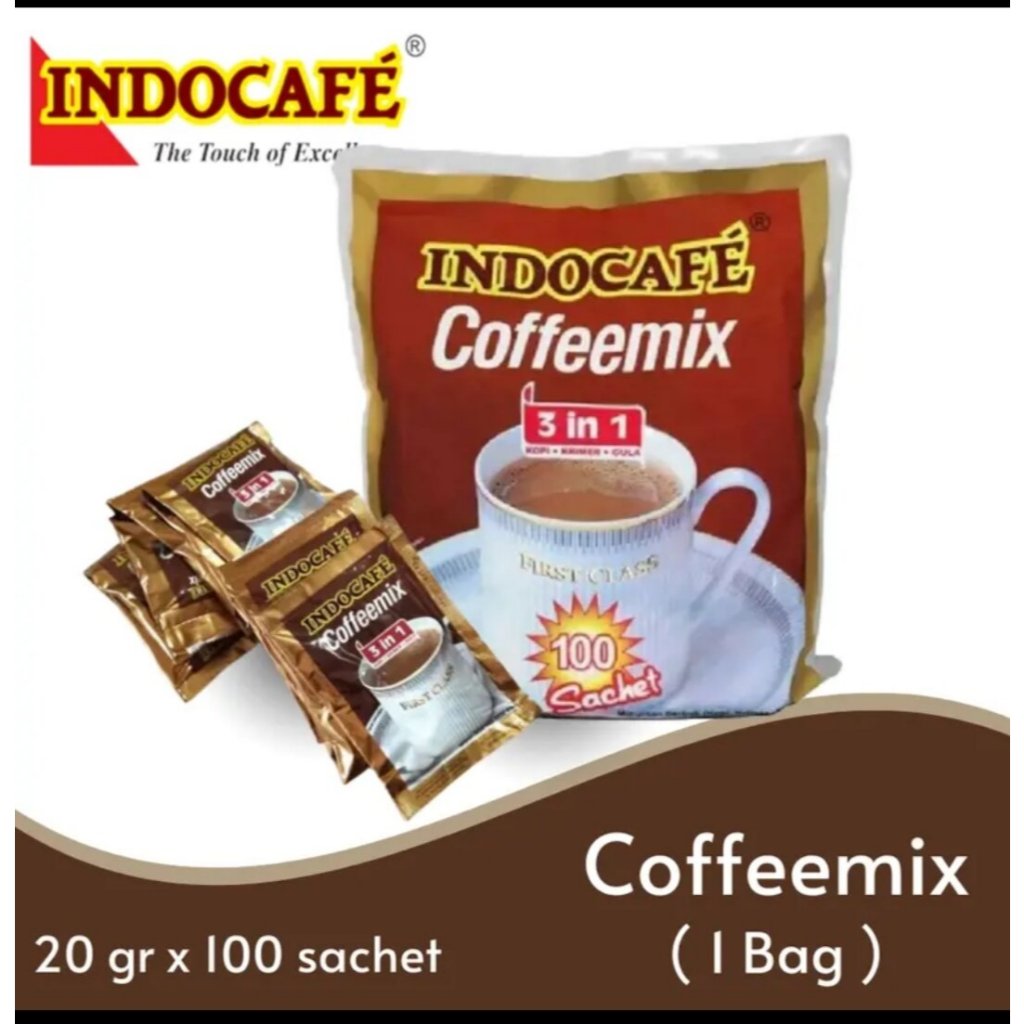 

COD Indocafe Coffemix 3in1 20g/Langsung kirim 10 renceng ( 100pcs )Original Kopi Indocafe
