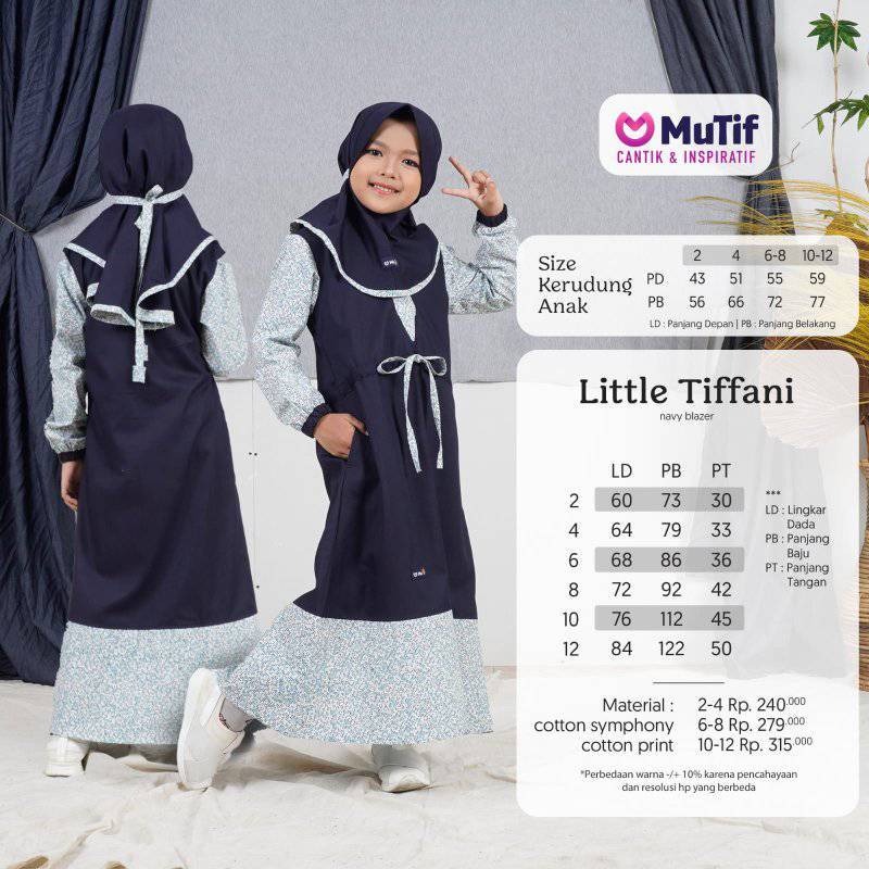LITTLE TIFFANI BY MUTIF / GAMIS ANAK TIFFANI TERBARU / GAMIS ANAK BY MUTIF PROMO / GAMIS ANAK KEKINI
