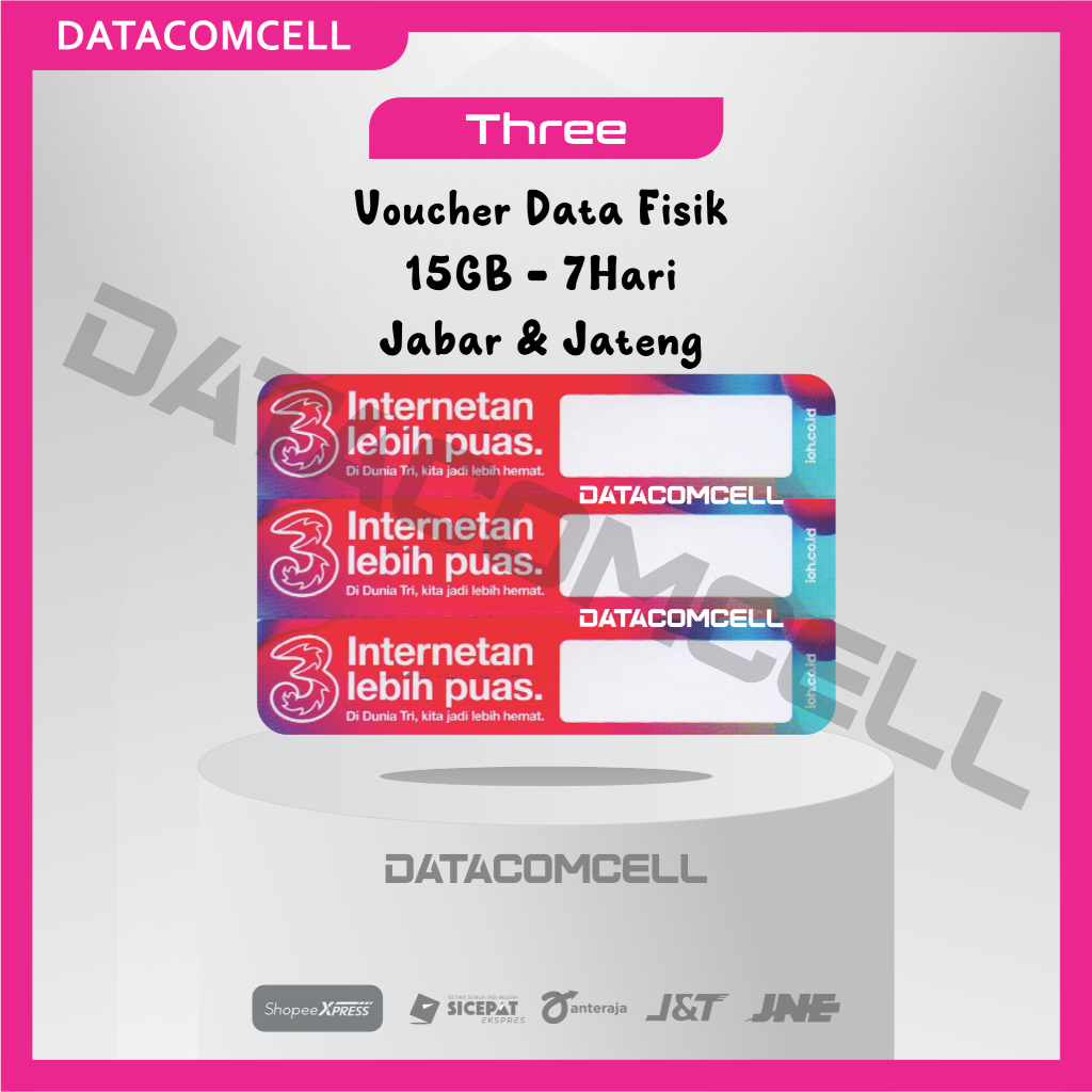 VOUCHER TRI THREE JABAR JATENG - 15GB 7HARI